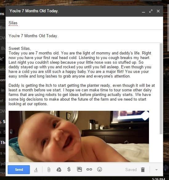 Email to my son